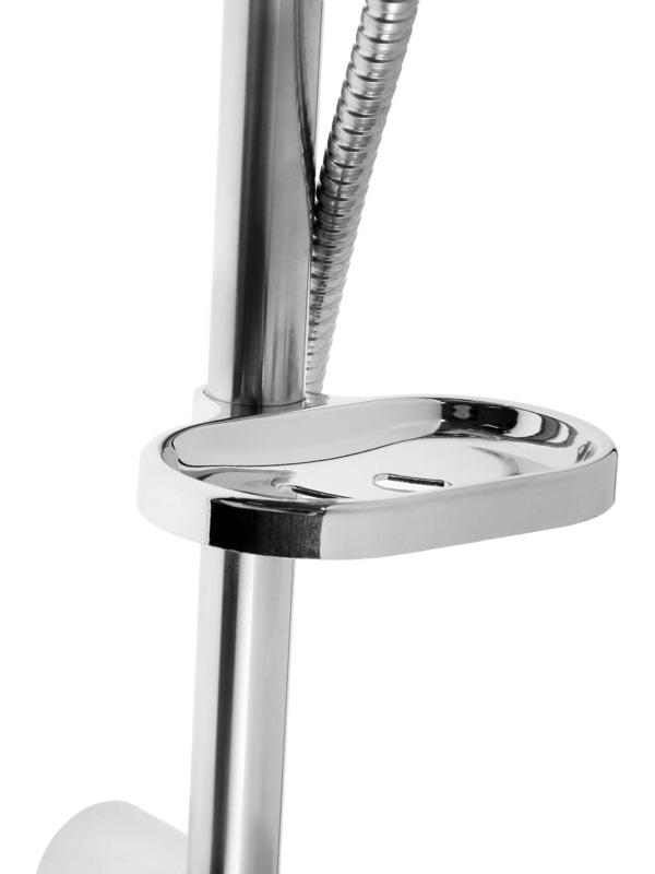 Набор для душа ZEIN ZN0105, шланг 150 см, стойка с мыльницей, лейка 5 режимов, сатин