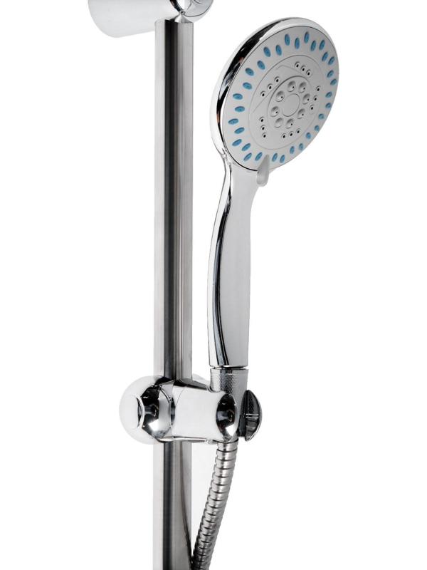 Набор для душа ZEIN ZN0105, шланг 150 см, стойка с мыльницей, лейка 5 режимов, сатин