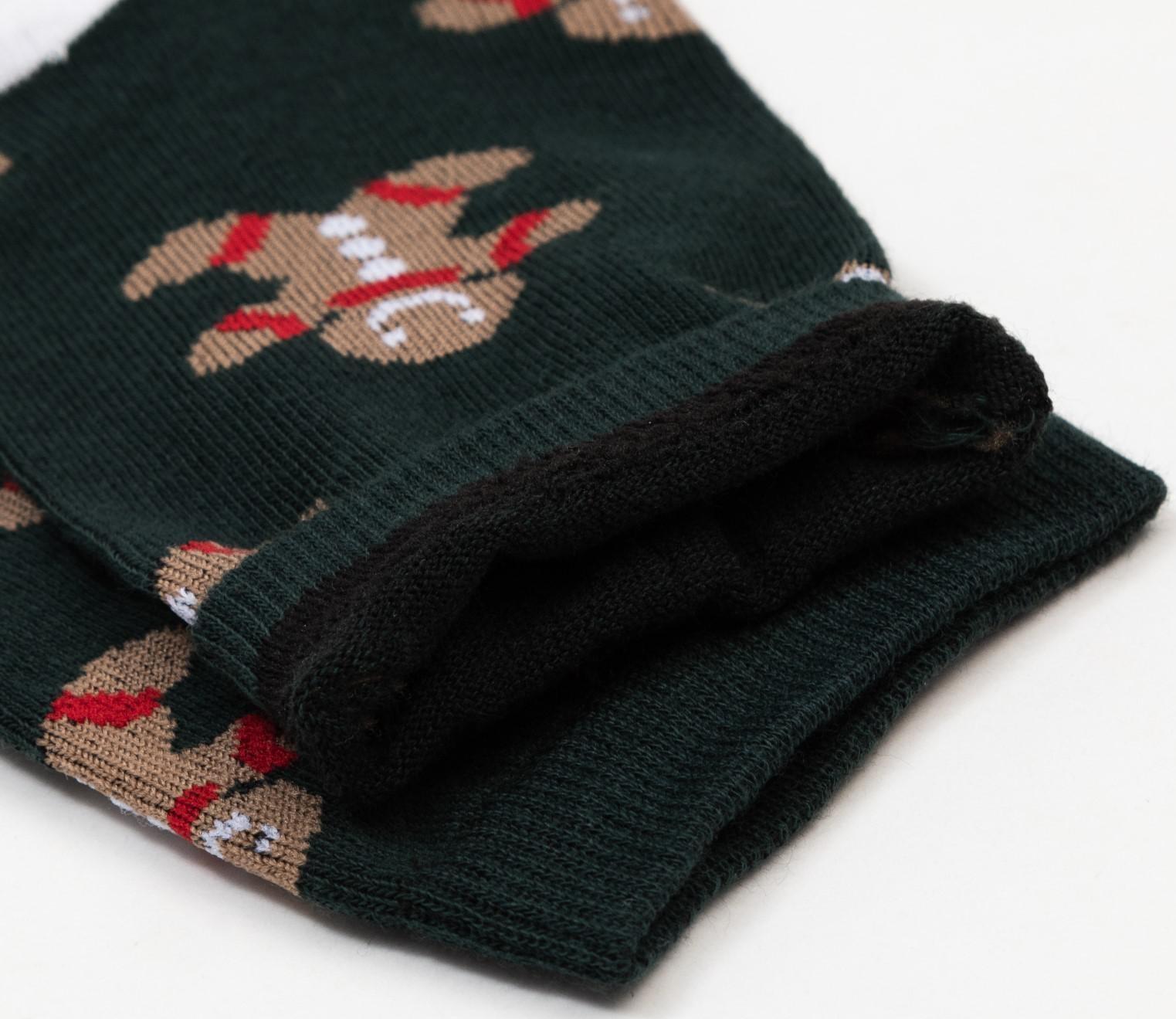 Носки мужские «Печеньки» цвет тёмно-зелёный, размер 27