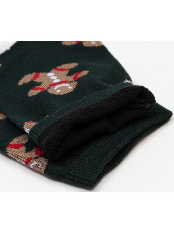 Носки мужские «Печеньки» цвет тёмно-зелёный, размер 27