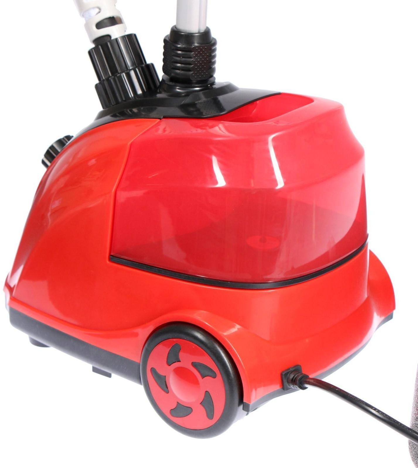 Отпариватель LuazON LO-07, напольный, 1800 Вт, 1.4 л, 46 г/мин., 12 режимов, красный