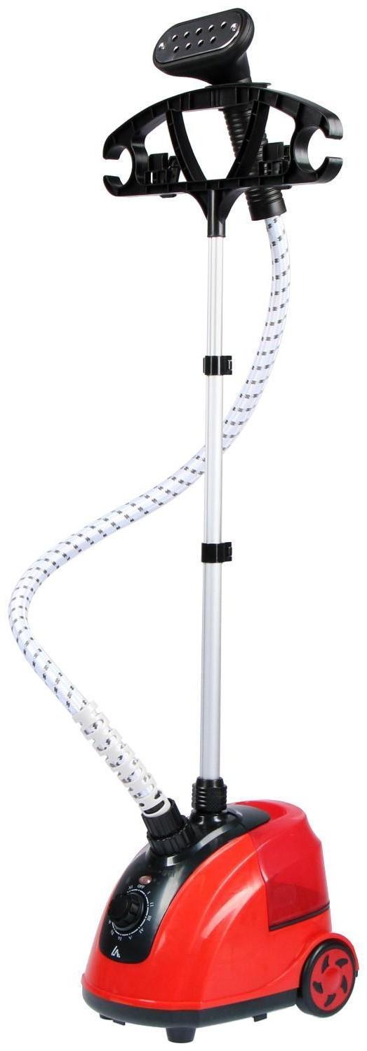 Отпариватель LuazON LO-07, напольный, 1800 Вт, 1.4 л, 46 г/мин., 12 режимов, красный