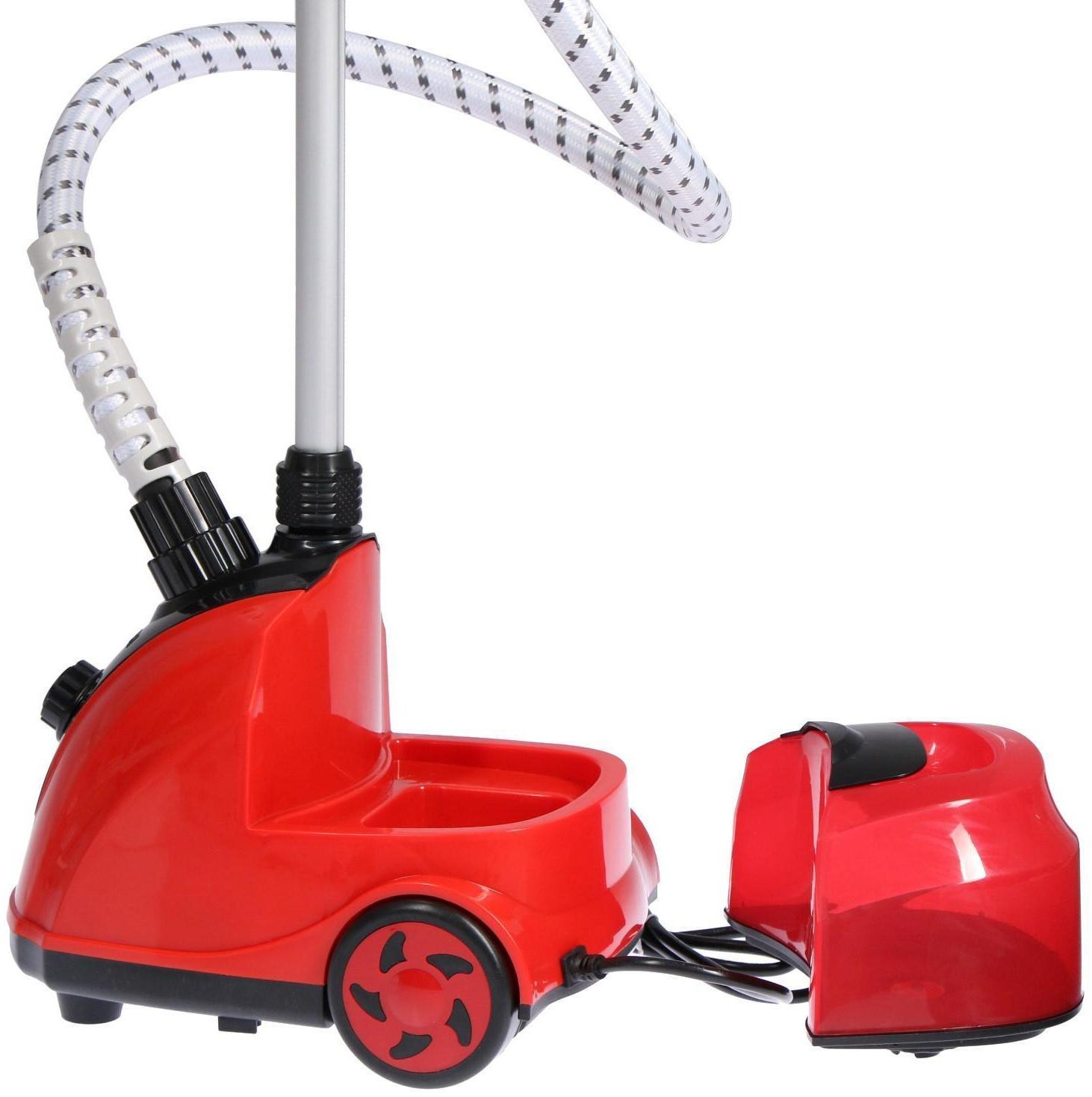 Отпариватель LuazON LO-07, напольный, 1800 Вт, 1.4 л, 46 г/мин., 12 режимов, красный