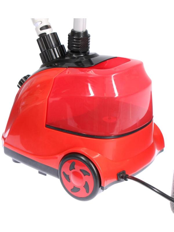 Отпариватель LuazON LO-07, напольный, 1800 Вт, 1.4 л, 46 г/мин., 12 режимов, красный