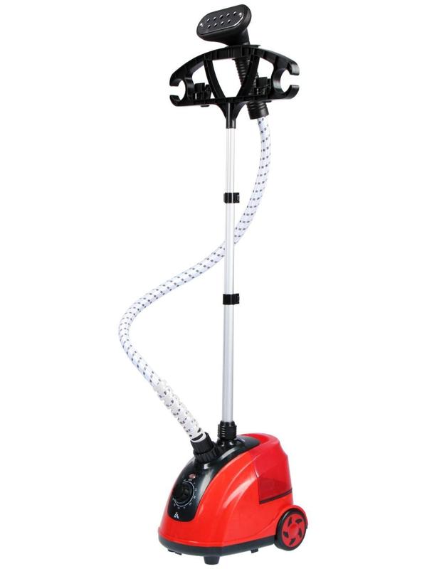 Отпариватель LuazON LO-07, напольный, 1800 Вт, 1.4 л, 46 г/мин., 12 режимов, красный