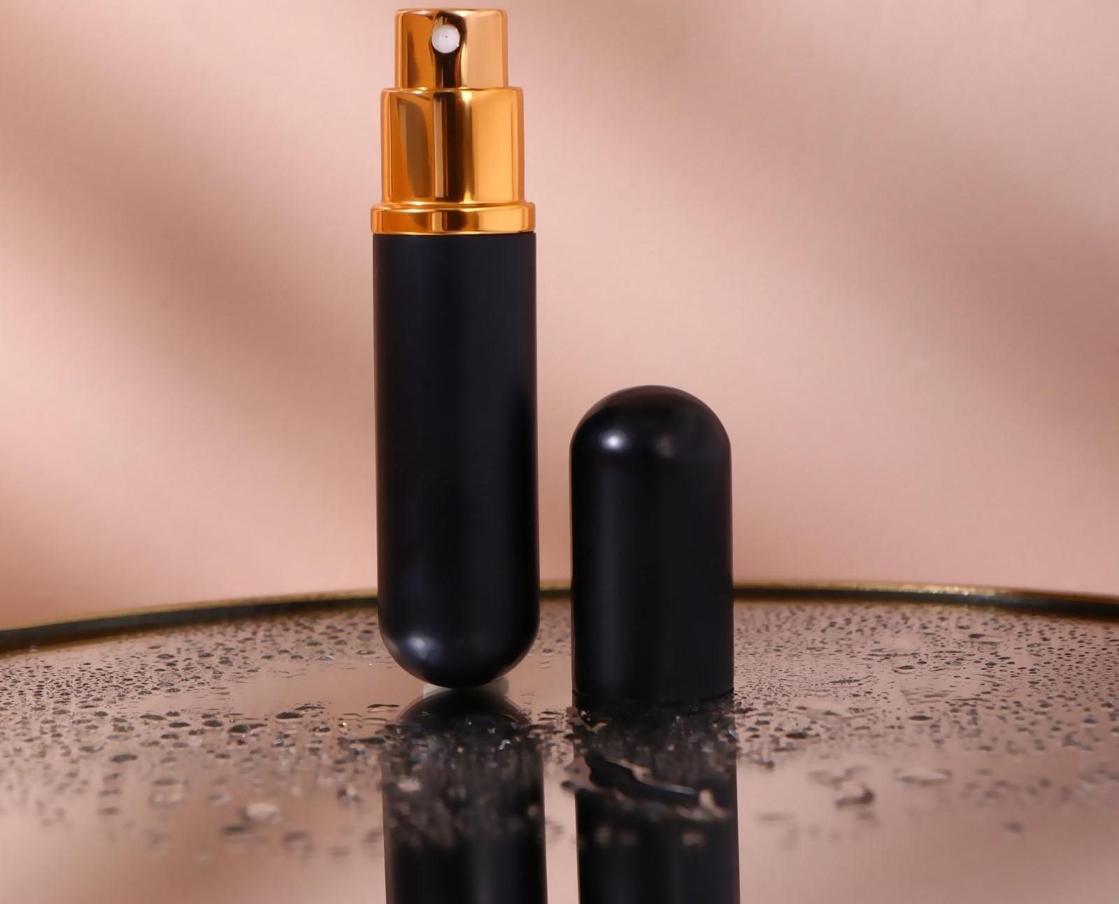 Флакон для парфюма, с распылителем, 5 мл, цвет чёрный