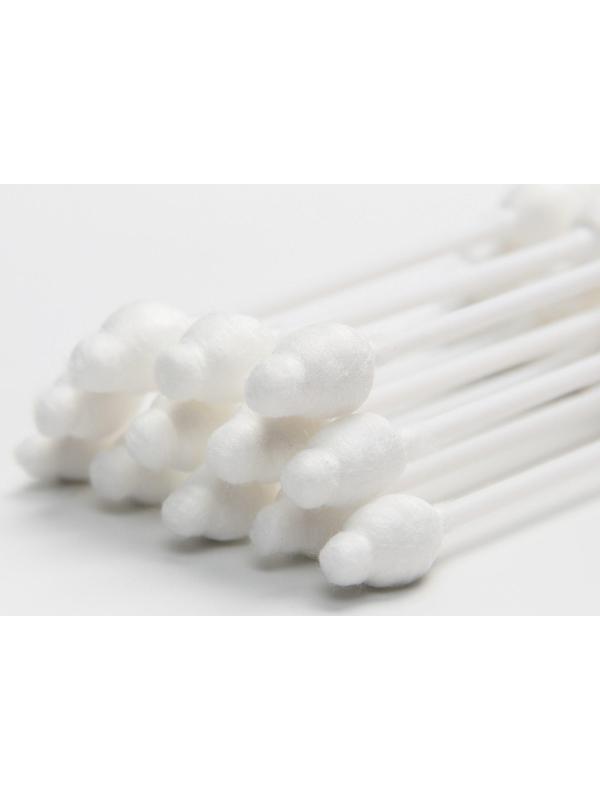 Ватные палочки с ограничителем, коробка 40 шт., пластик, цвет белый