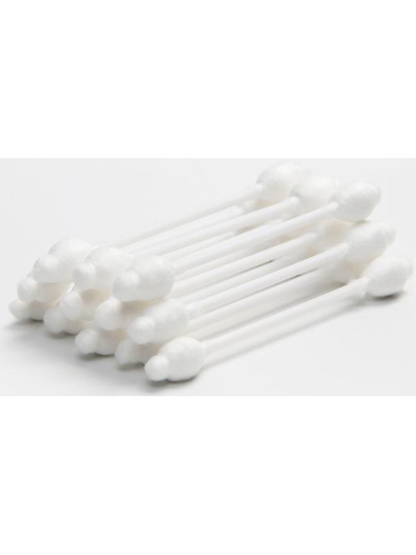 Ватные палочки с ограничителем, коробка 40 шт., пластик, цвет белый