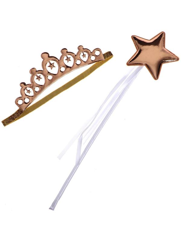Карнавальный набор «Принцесса», 2 предмета: корона, жезл