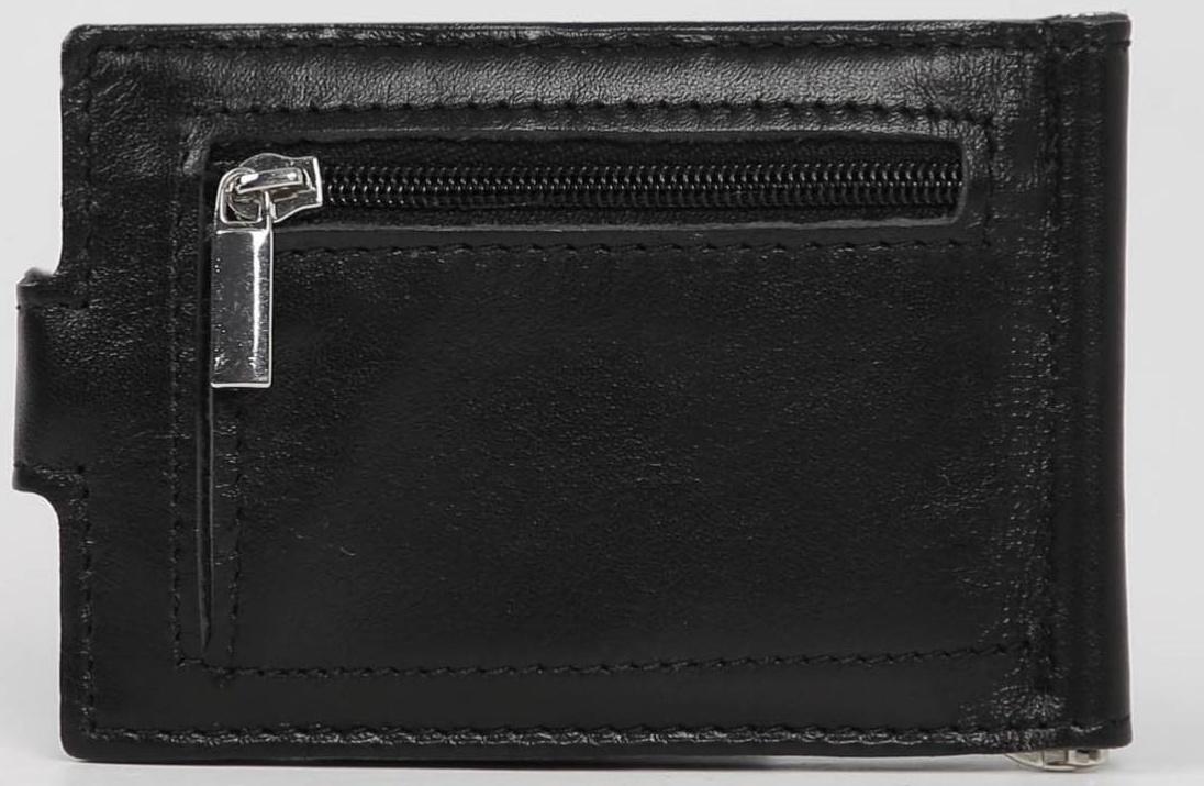 Зажим для купюр на кнопке, цвет чёрный