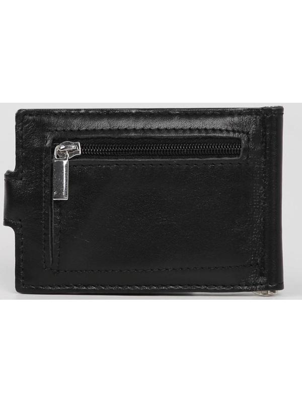 Зажим для купюр на кнопке, цвет чёрный