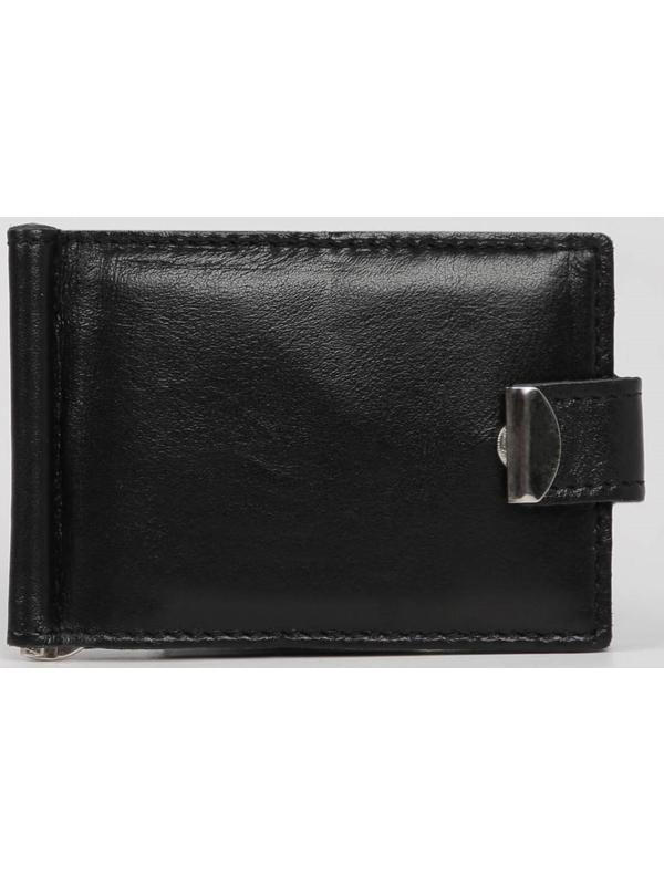 Зажим для купюр на кнопке, цвет чёрный