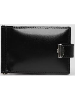 Зажим для купюр на кнопке, для монет, для карт, цвет чёрный