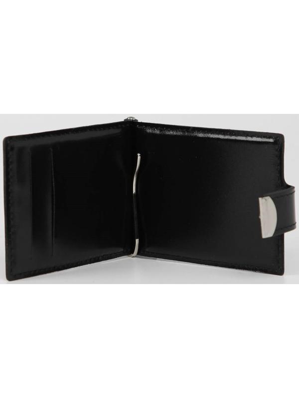 Зажим для купюр на кнопке, для монет, для карт, цвет чёрный