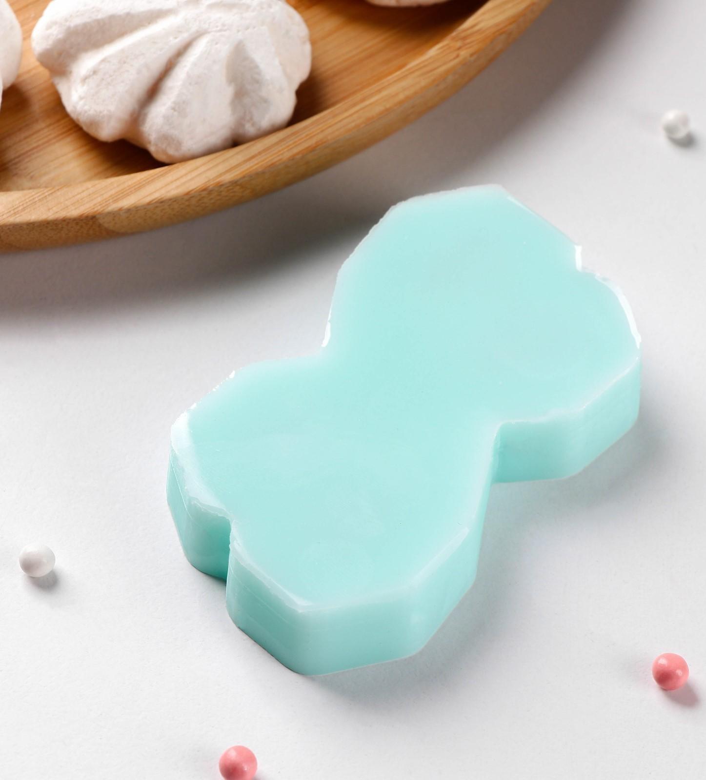 Силиконовая форма «Сердце - геометрическое», 4×4 см, толщина 15 мм, цвет бирюзовый