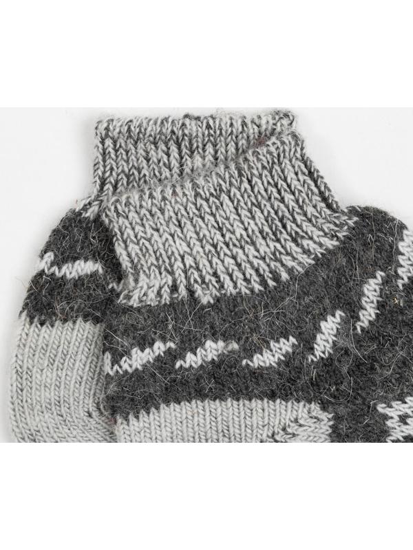 Носки женские шерстяные «Снежинка белая», цвет тёмно-серый, размер 25