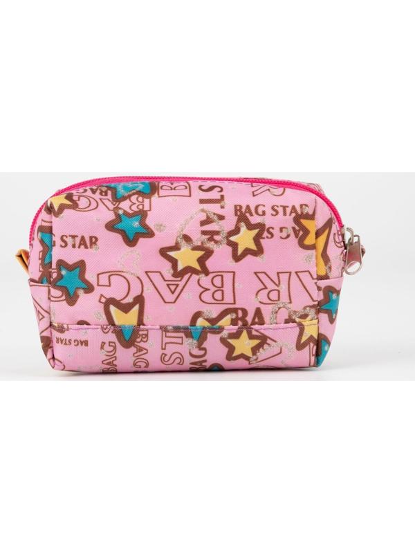 Косметичка на молнии, цвет розовый