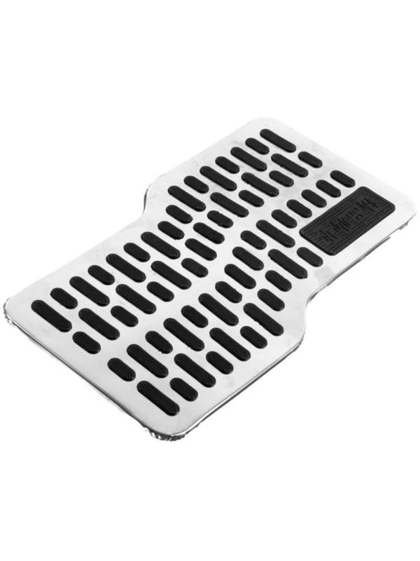 Накладка-подпятник для автоковрика, металлическая с креплением