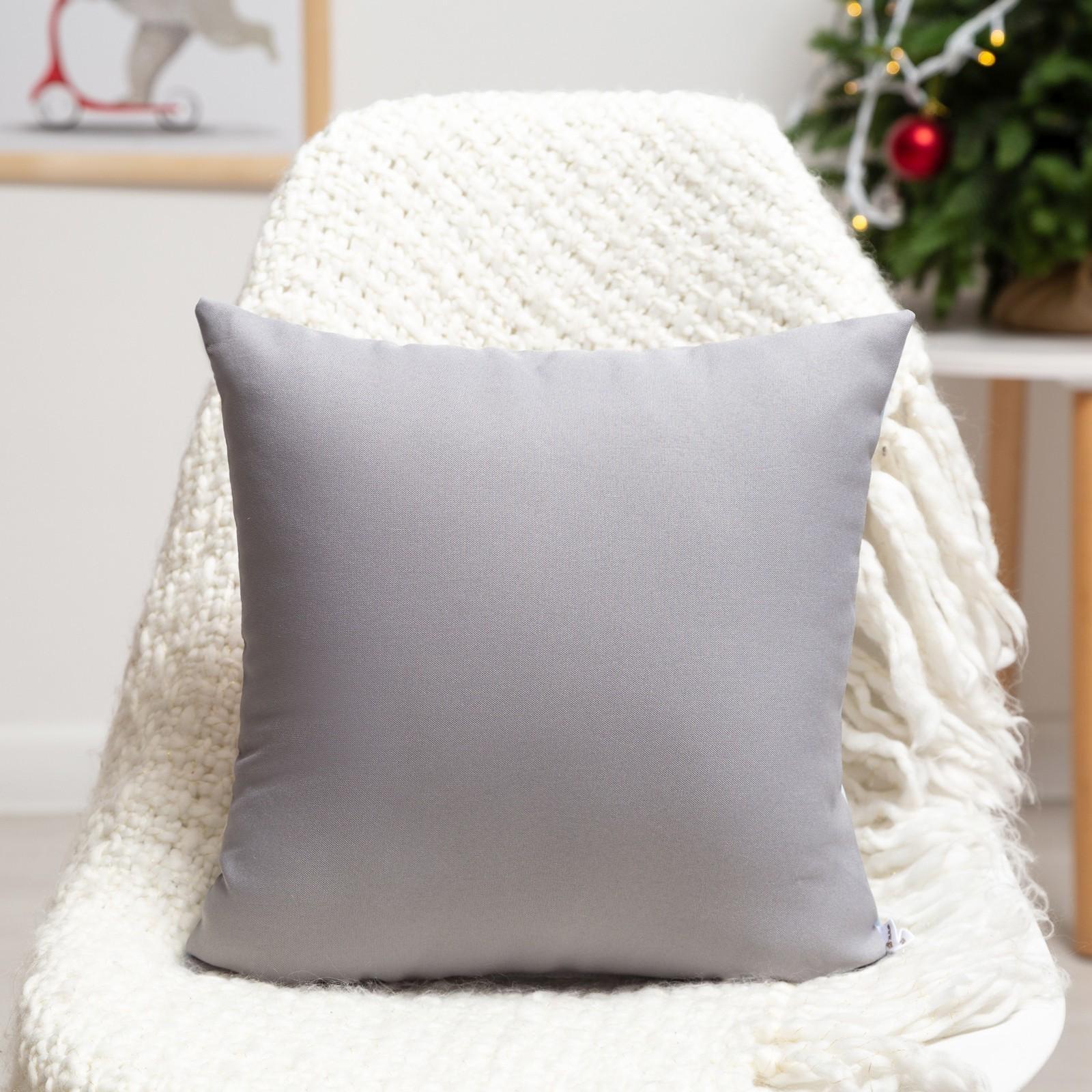 Подушка декоративная, размер 35х35 см, холлофайбер, габардин, 100% полиэстер