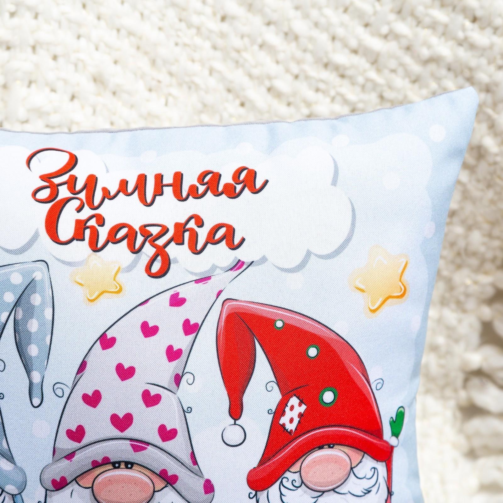 Подушка декоративная, размер 35х35 см, холлофайбер, габардин, 100% полиэстер