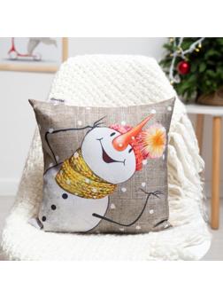 Подушка декоративная, размер 35х35 см, габардин, холлофайбер, полиэстер100%