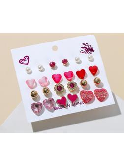 Набор серьги 12 пар 