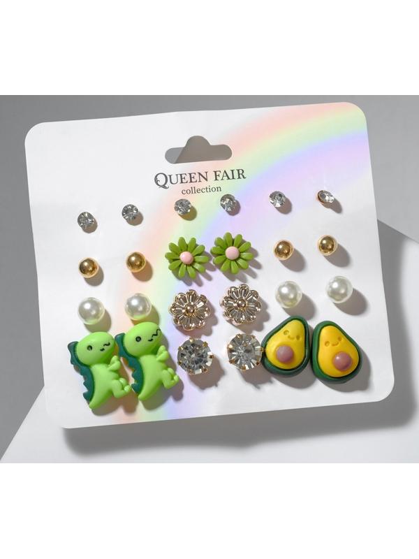 Набор серьги 12 пар 