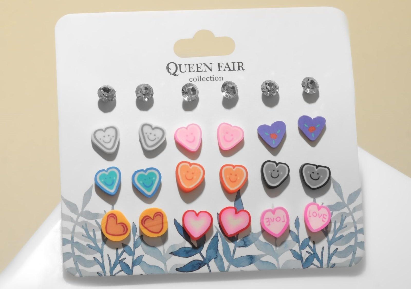 Набор серьги 12 пар 