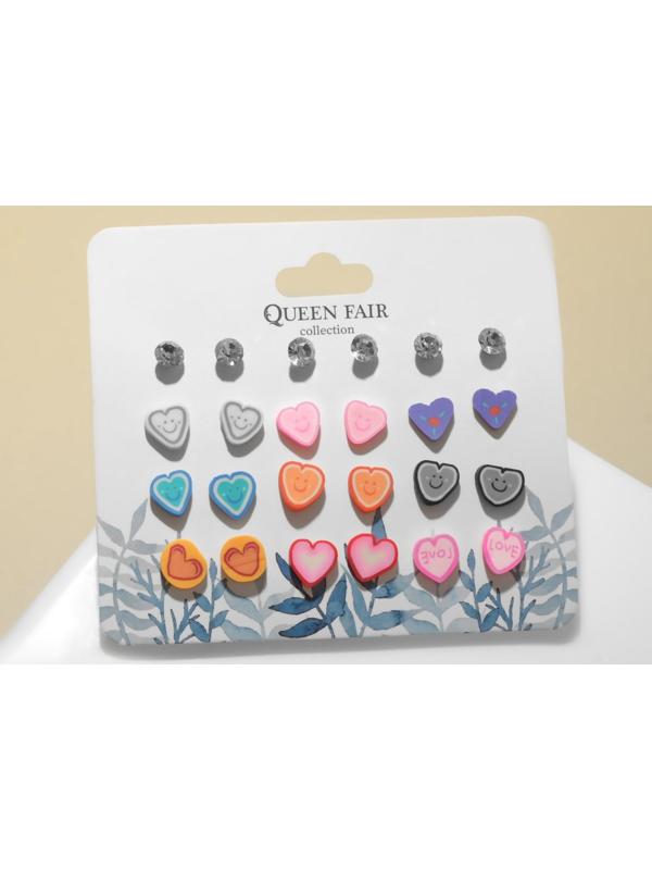 Набор серьги 12 пар 