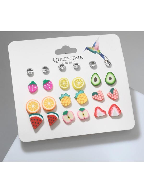 Набор серьги 12 пар 