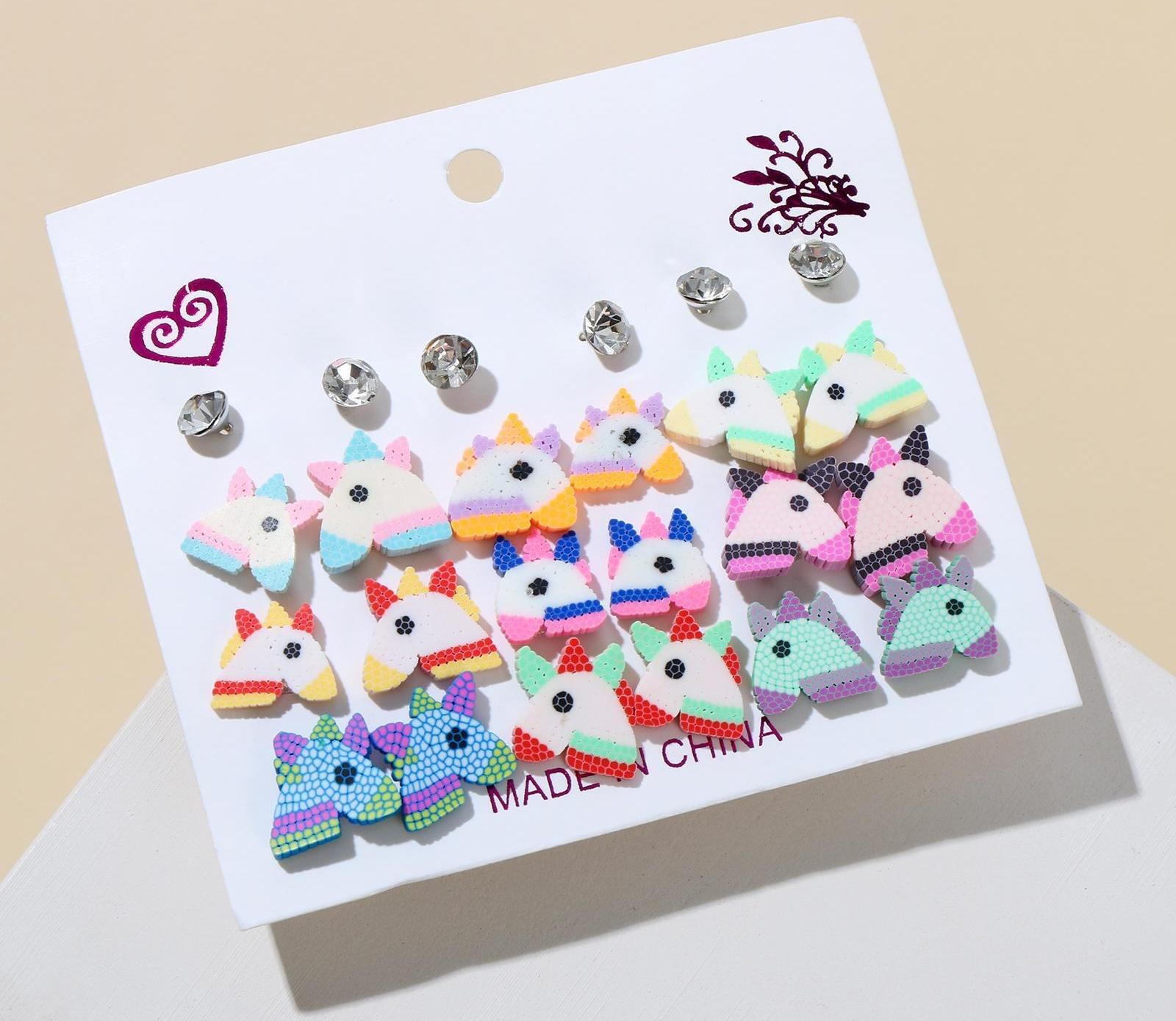 Набор серьги 12 пар 