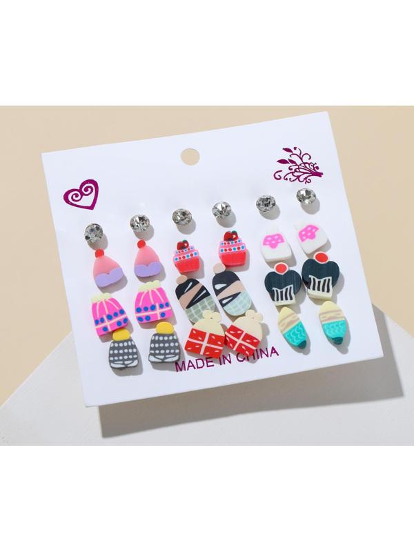 Набор серьги 12 пар 