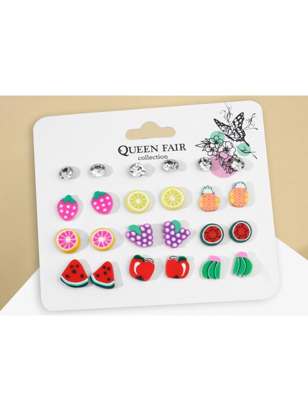 Набор серьги 12 пар 