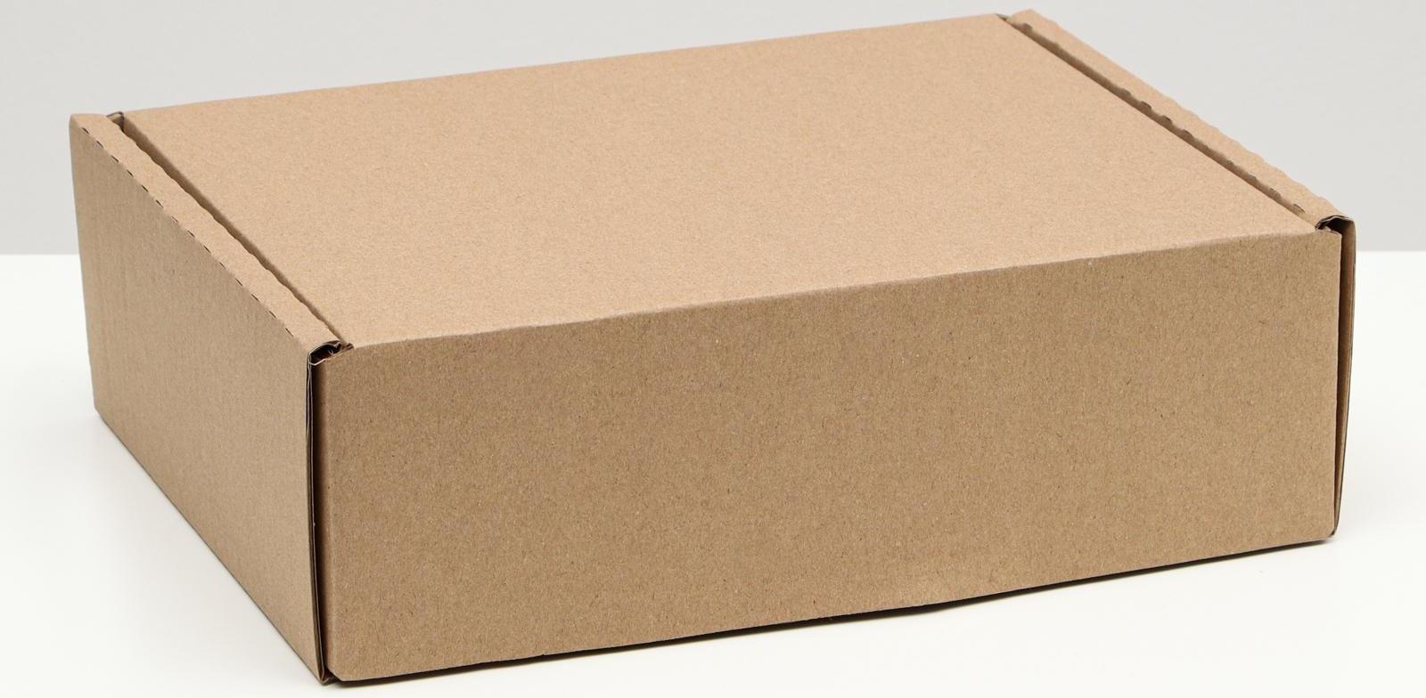 Коробка-шкатулка, бурая, 27 х 21 х 9 см