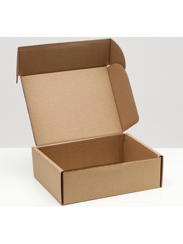 Коробка-шкатулка, бурая, 27 х 21 х 9 см