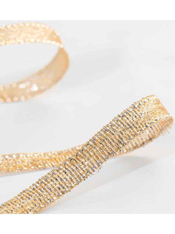 Лента парчовая, 6 мм, 23 ± 1 м, цвет бежевый №035