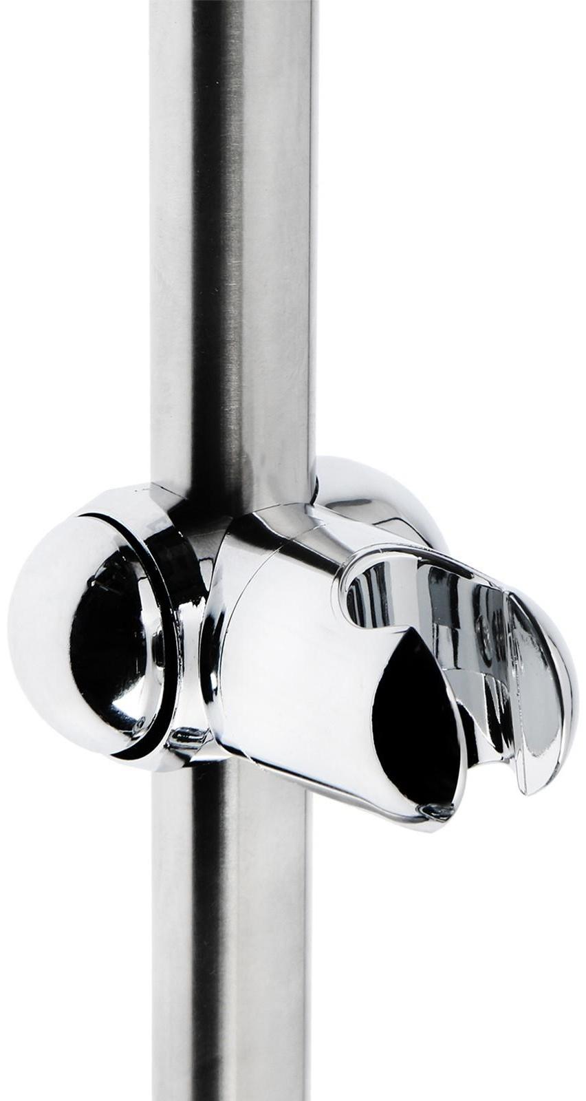 Душевая стойка ZEIN S01, с пластиковой мыльницей, поворотный держатель, сатин