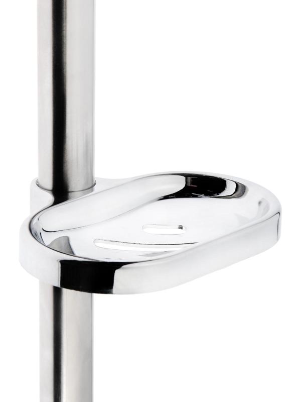 Душевая стойка ZEIN S01, с пластиковой мыльницей, поворотный держатель, сатин