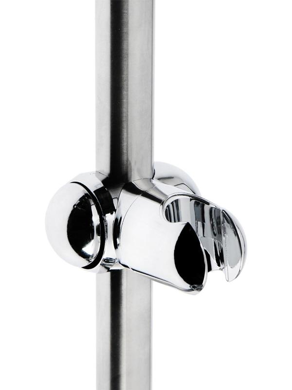 Душевая стойка ZEIN S01, с пластиковой мыльницей, поворотный держатель, сатин