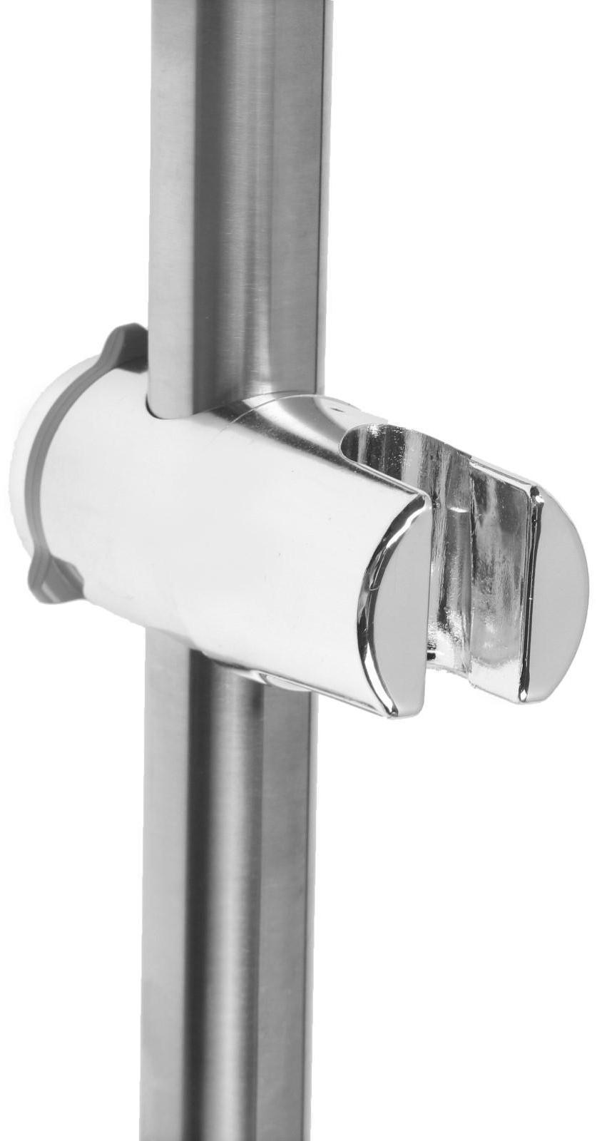 Душевая стойка ZEIN S02, с пластиковой прозрачной мыльницей и крепежом, сатин