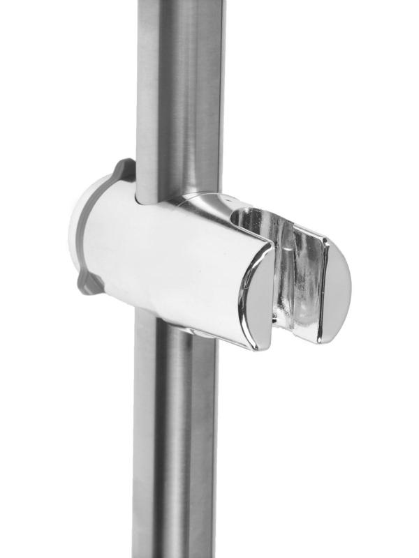 Душевая стойка ZEIN S02, с пластиковой прозрачной мыльницей и крепежом, сатин