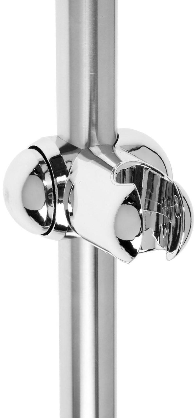 Душевая стойка ZEIN S04, пружинный держатель из пластика, крепеж, сатин