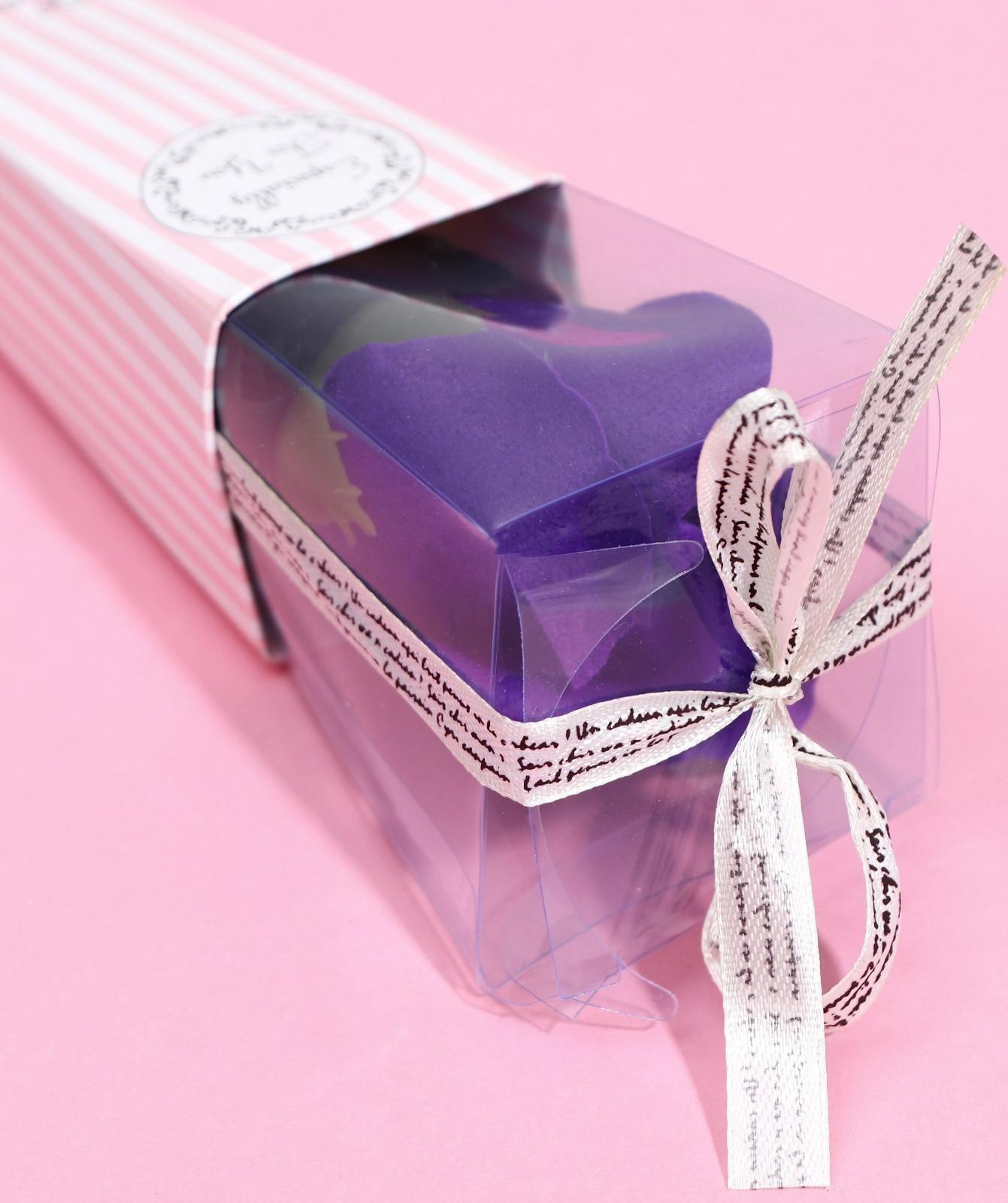 Мыльная роза, фиолетовая в картоне, 1 шт.