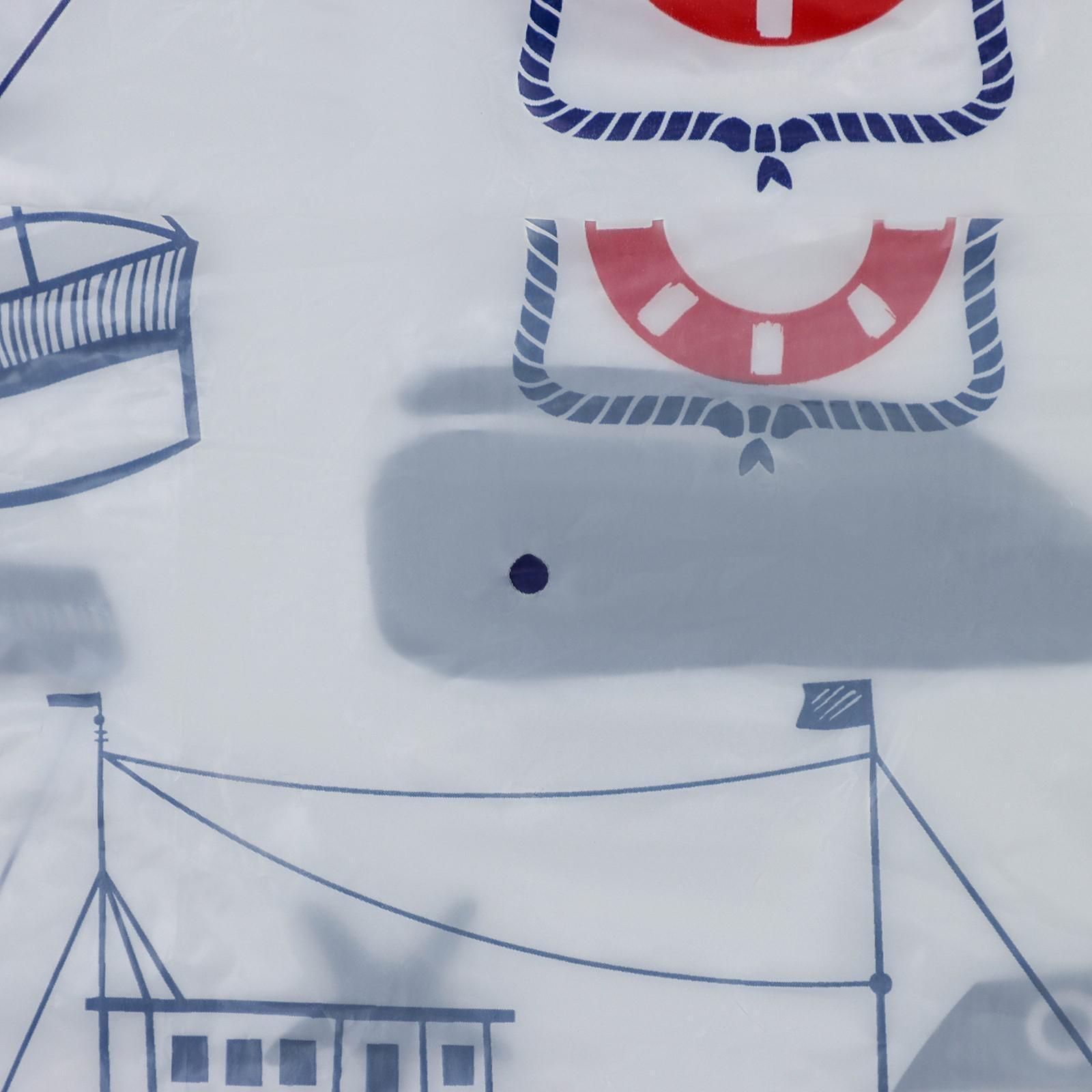 Штора для ванной «Гавань», 180×180 см, полиэтилен, цвет белый