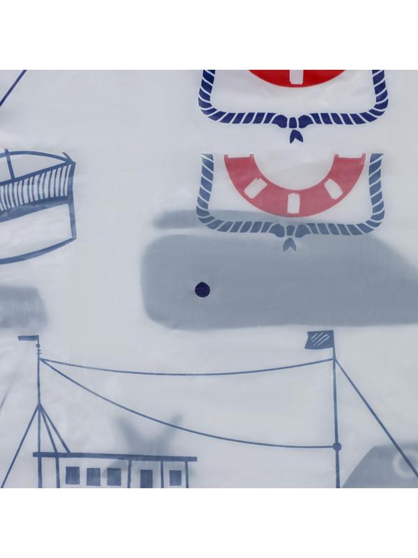 Штора для ванной «Гавань», 180×180 см, полиэтилен, цвет белый