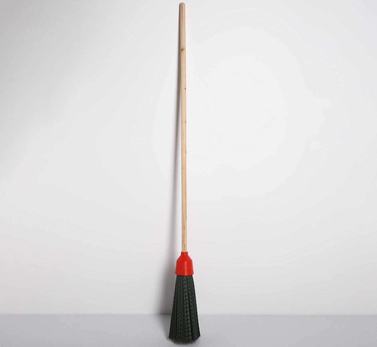 Метла полипропиленовая, с берёзовым черенком, бесфланцевая