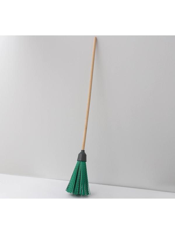 Метла полипропиленовая, с берёзовым черенком, бесфланцевая