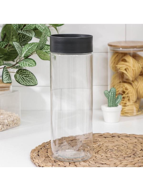 Ёмкость для сыпучих продуктов, Asti, 1,5 л, цвет чёрный