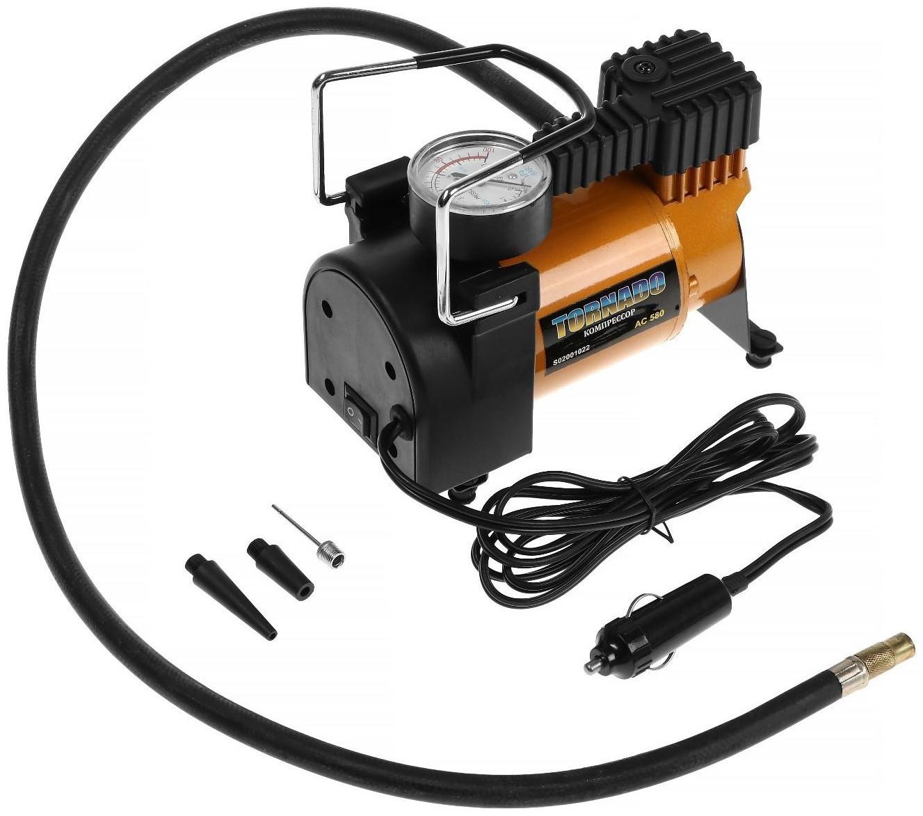 Компрессор автомобильный, металлический, 30 л/мин в прикуриватель SKYWAY 