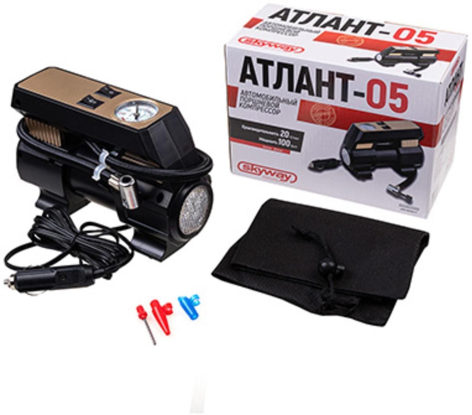 Компрессор автомобильный, пластиковый, 20 л/мин, SKYWAY, 